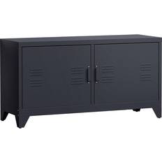 Black Wall Cabinets Homcom Industrial Tv Stand Center Wall Cabinet