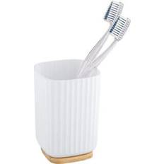 Rouge Porte-brosses à dents Wenko Rotello Blanc L 8.5 x l 8.5 x H 11 cm