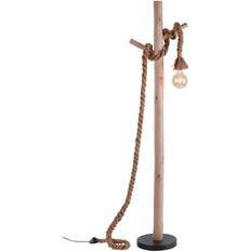 Leuchten Direkt Rope Med Rep Och Trä Golvlampa 150cm