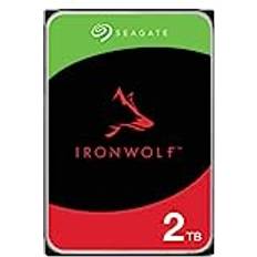 Seagate IronWolf, 2 TB, Intern Hårsddisk, NAS, CMR, 3,5" SATA, 6 GB/s, 5900 RPM, 256 MB cache, NAS RAID, 3 års Rescue Services, FFP ST2000VNZ03
