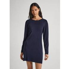 Nylon Dresses Pepe Jeans Sparkly Mini Jumper Dress With V-neck