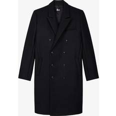 Long - Men Outerwear The Kooples Long Black Wool Coat BLACK