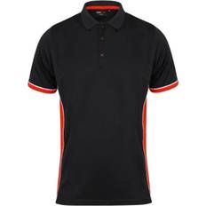 Finden & Hales Pikétröjor Finden & Hales TopCool Short Sleeve Contrast Polo Shirt Black