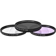 X-it 62 mm UV/CPL/FL-D Filter-Set 62 mm – Filter für Kameras 6,2 cm, Kamera-Filter-Kit, 3 Stück S