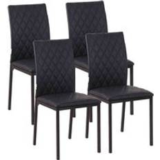 Leathers Kitchen Chairs Homcom Modern Kitchen Chair