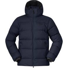 Polyamid Jakker Bergans Men's Lava Warm Down Jacket With Hood, Navy Blue