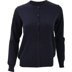 Blue - Women Cardigans Kustom Kit Round Neck Cardigan Knitwear Navy