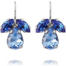 Caroline Svedbom Gråa Örhängen Caroline Svedbom Petite Timo Clasp Earrings Rhodium Rhodium Lapis/Sapphire
