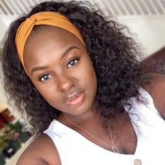 Mengkai Inch Glueless Headband Wig 150% Curly Headband Wig Curly