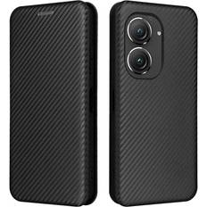 Skalo Asus Zenfone 9 5G Carbon Fiber Pungetui Sort