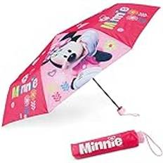 Umbrellas BONNYCO Regenschirm Kinder Minnie Mouse Regenschirm Sturmfest mit Verstärkter Struktur Klappschirm mit für Tasche, Rucksack oder Reise Regenschirm Klein Mädchen Geschenke für Mädchen