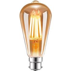 Yellow LED Lamps ExtraStar Extrastar 6W Led Filament Light Bulb B22, 2200K