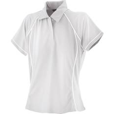 Finden & Hales Pikétröjor Finden & Hales M, White/White Womens Coolplus Piped Sports Polo Shirt One