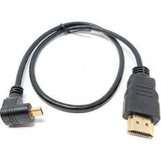 System-S Micro HDMI-kabel nedåt vinklad HDMI-kontakt