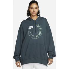 Nike Sportswear Womens Tech Fleece Oversized Hoodie Green