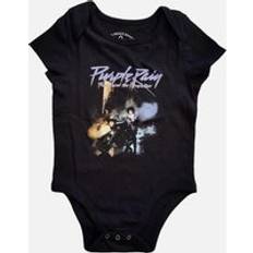 Purple Bodysuits Prince Childrens/Kids Purple Rain Babygrow Black