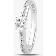 Platinum Rings 1888 Collection Platinum 0.40ct Diamond-Set Solitaire Ring RI-138.40CT PLUS E/SI2/0.40ct Silver