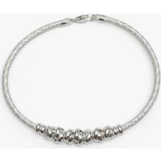 Simply Silver Love Knot Textured Bangle