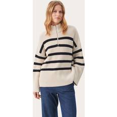 Part Two Rajana Stripe Zip Neck Jumper