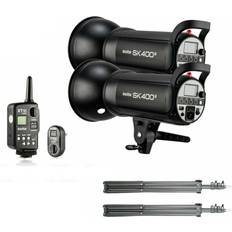 Lighting & Studio Equipment Godox 800Ws 2x SK400II 400W 2.4G Studio Flash Strobe Light Head Kit