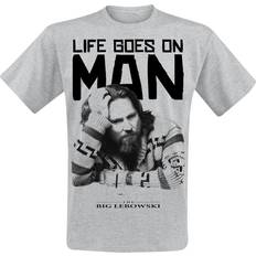 Men - Skiing T-shirts Big Lebowski Life Goes On Man T-Shirt - Heather Grey