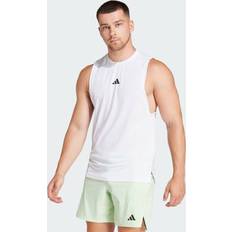 Fitness & Gym - Men Tank Tops Adidas Designed for Training Workout Tank Top White Mens