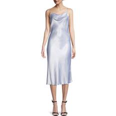 Slip Dresses - White Bebe Women's Solid Satin Bias Slip Dress White