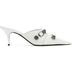 Balenciaga Damen Pumps Balenciaga White Nappa Leather Cagole Mules