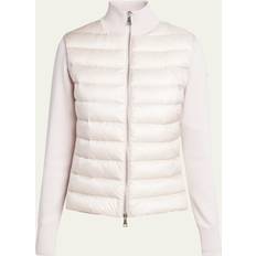 Moncler Cardigans Moncler Hybrid Puffer Cardigan OPEN PINK