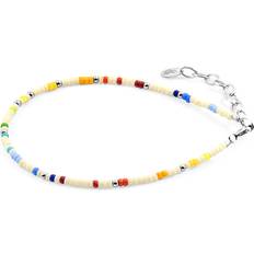 Multicoloured Bracelets Anchor & Crew Ellie Silver and Miyoko Glass Bracelet White One