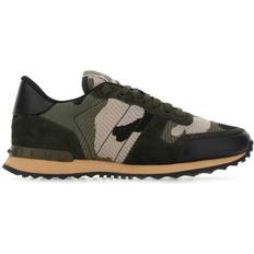 Valentino Garavani Multicolor Fabric And Leather Rockrunner Camouflage Sneakers