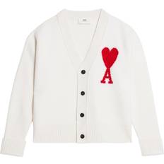 Unisex - XS Cardigans Ami Paris ADC Big Cardigan - Off-White/Red