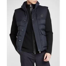 Leder Westen Moncler Navy Rance Down Vest 776 NAVY