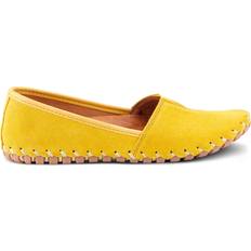 Donna - Giallo Mocassini Spring Step Kathaleta Suede Shoes