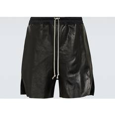 Leather - Men Shorts Rick Owens Leather shorts black