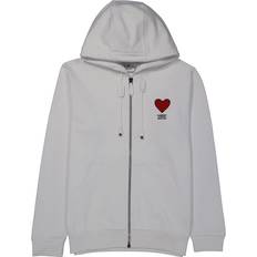 Burberry Women Sweaters Burberry Ladies Marlley White Heart-Embroidered Hoodie