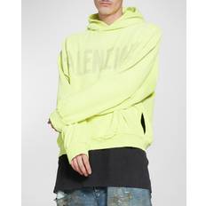 Balenciaga Overdele Balenciaga Oversized Distressed Logo-Print Hoodie - Neutrals