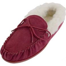 Donna - Multicolore Mocassini Eastern Counties Leather Hard Sole Wool Lined Moccasins Crimson