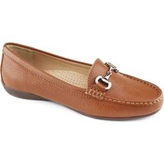 Loafers Marc Joseph New York Carter Road Cognac Grainy Women's Shoes Brown