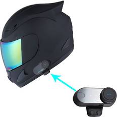 1Storm 1Storm Motorcycle Bike Full Face Helmet Mechanic Motorcycle Bluetooth Headset: Matt Black