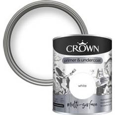 Crown Metal Paint - White Crown Multi Surface Primer & Undercoat Metal Paint White 0.75L