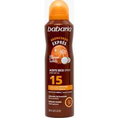 SPF Self Tan Babaria Express Tanning Spray Dry Oil SPF15 200ml