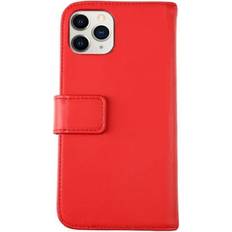 Rvelon iPhone 11 Pro Plånboksfodral Äkta Läder RV Röd