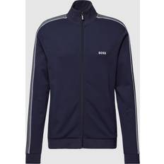 BOSS Men's Orange Mens Full Zip Loungewear Jacket with Embroidered Logo Navy 42/Regular