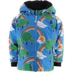 Småfolk Jakker Børnetøj Småfolk Rainbow Landscape Mønstret Vinterjakke Ocean Blue Blå 1-2 years