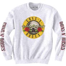 Rosa - Unisex Gensere Guns N' Roses Classic Text Logo Sweatshirt White