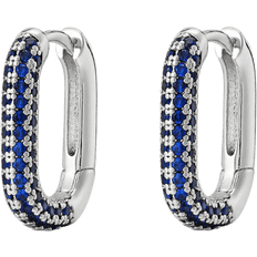 Luv AJ Smycken Luv AJ Pavé Chain Link Huggies Örhängen Dam Silver