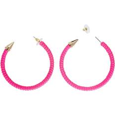 Widmann Ohrstecker damenohrringe neon-pink modeschmuck creolen 80er jahre damen ohrringe Rosa Einheitsgröße für Erwachsene