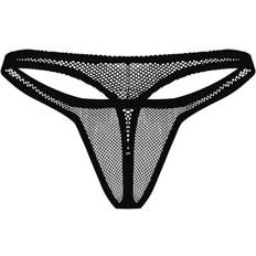 Elastano/Lycra/Spandex - Hombre Bragas Male Power Bong Thong - Black