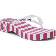 Love Moschino Tofflor & Sandaler Love Moschino Tåsandaler JA28244G0GI3460A Righe Fuxia/Bianco 8059022784308 1462.00